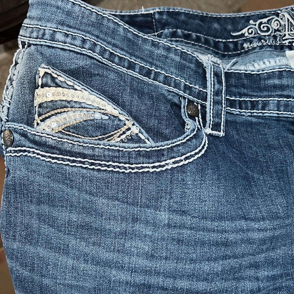 Maurices Dark Blue Denim Capri Jeans - Picture 5 of 7